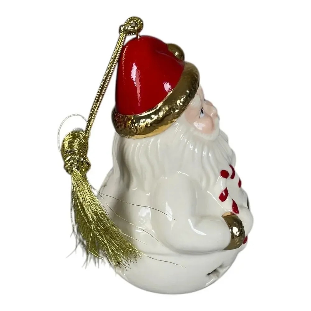 Lenox Ceramic Color Changing Santa 4” Lit Ornament  Christmas Holidays